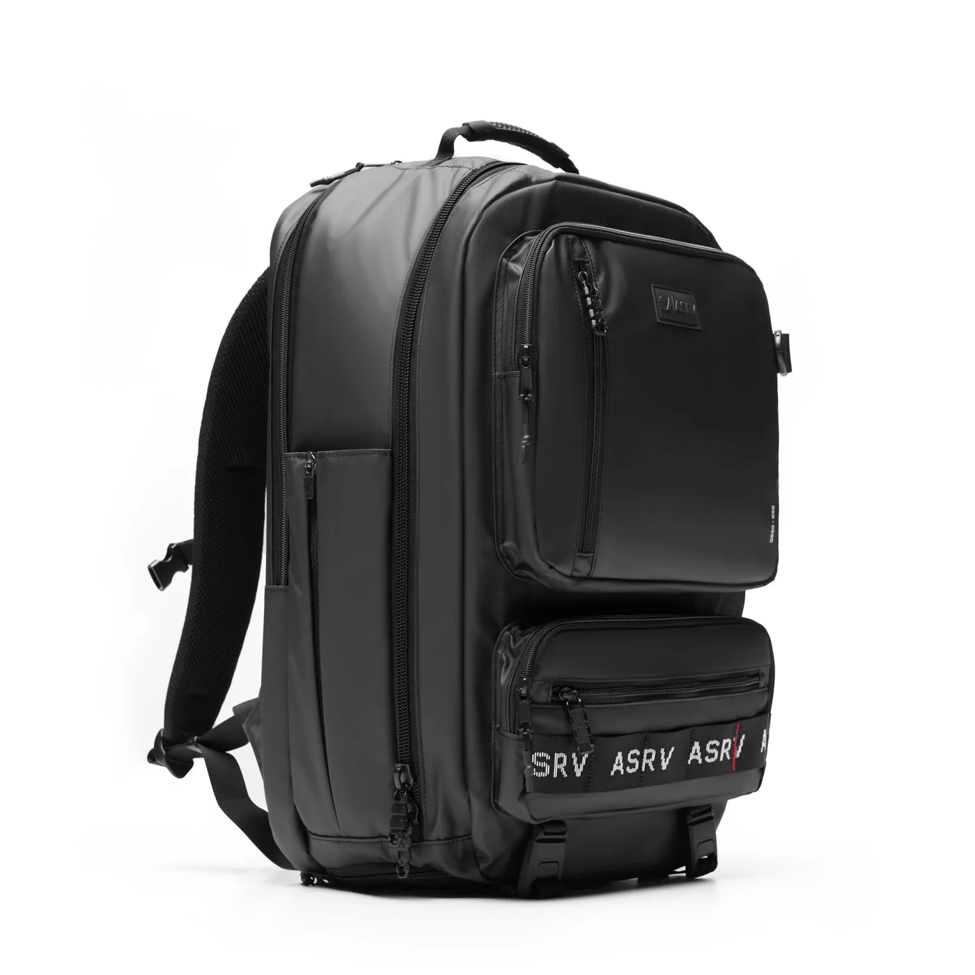 0580. Waterproof Large Travel Backpack - Black