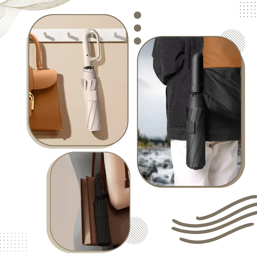 Automatic Lock Wind Resistant Umbrella