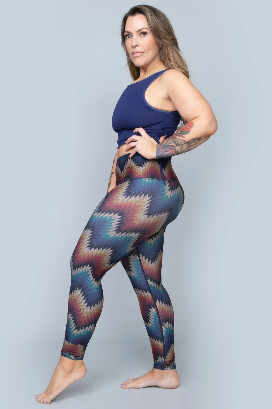 Aztec ZigZag Barefoot Leggings