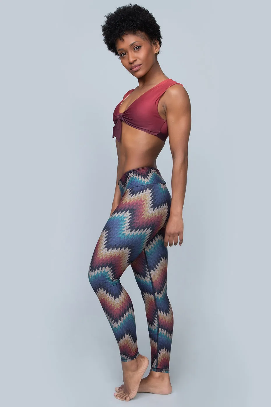 Aztec ZigZag Barefoot Leggings