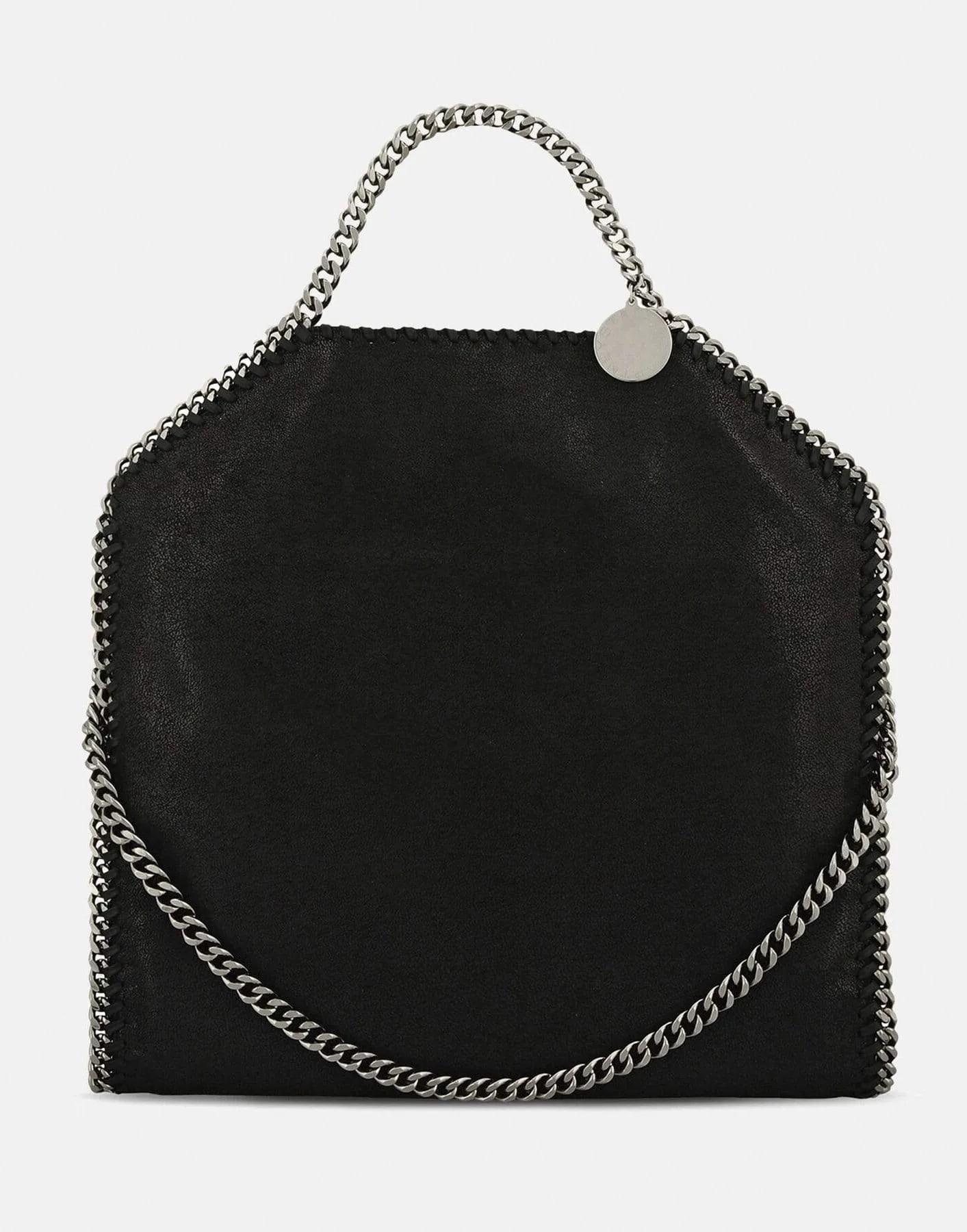 Black 3 Chain Falabella Foldover Tote