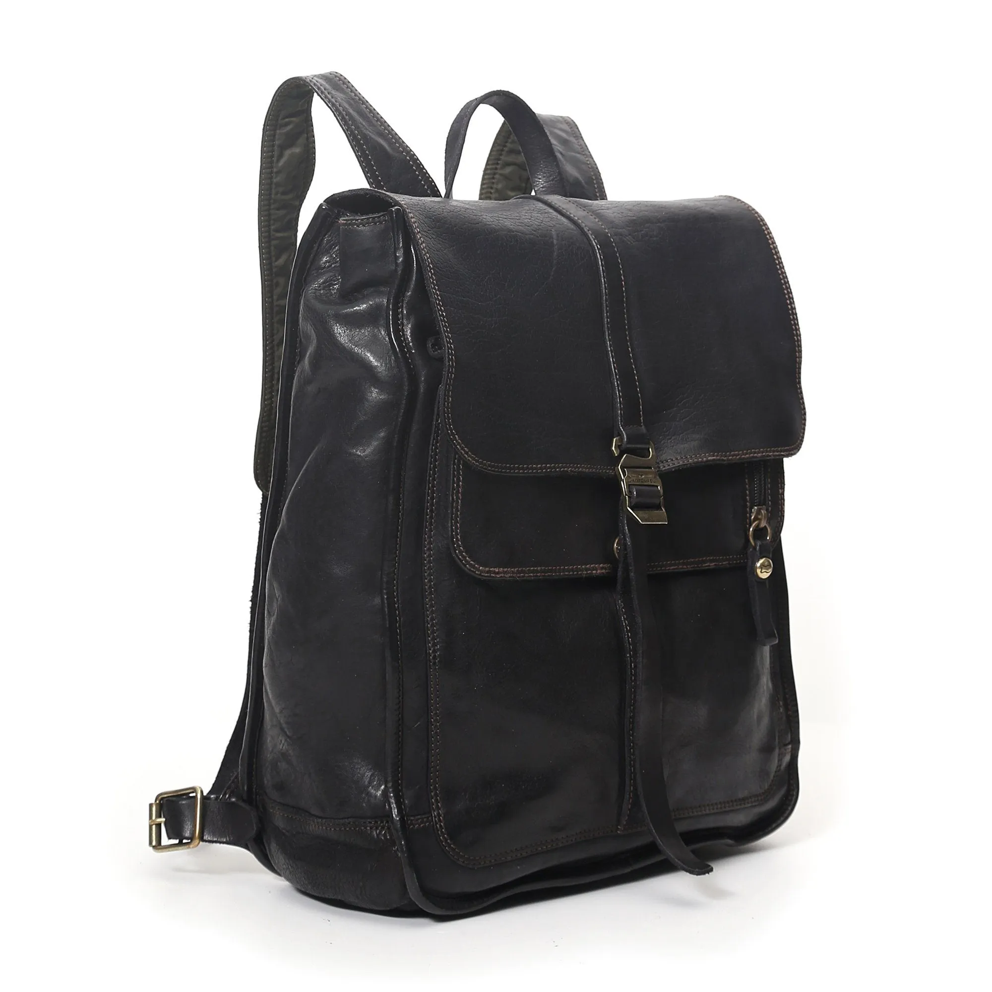 Campomaggi Leather Ginepro Backpack, Black