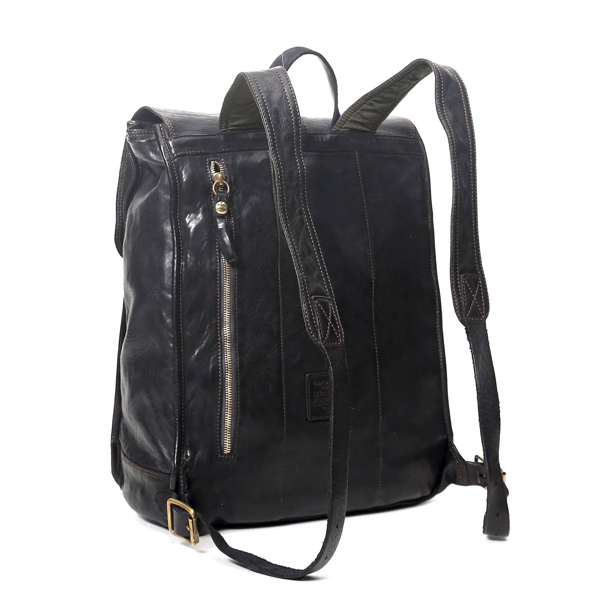 Campomaggi Leather Ginepro Backpack, Black