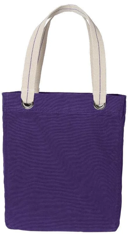 Colorful Cotton Canvas Allie Tote Bag with Interior Lining