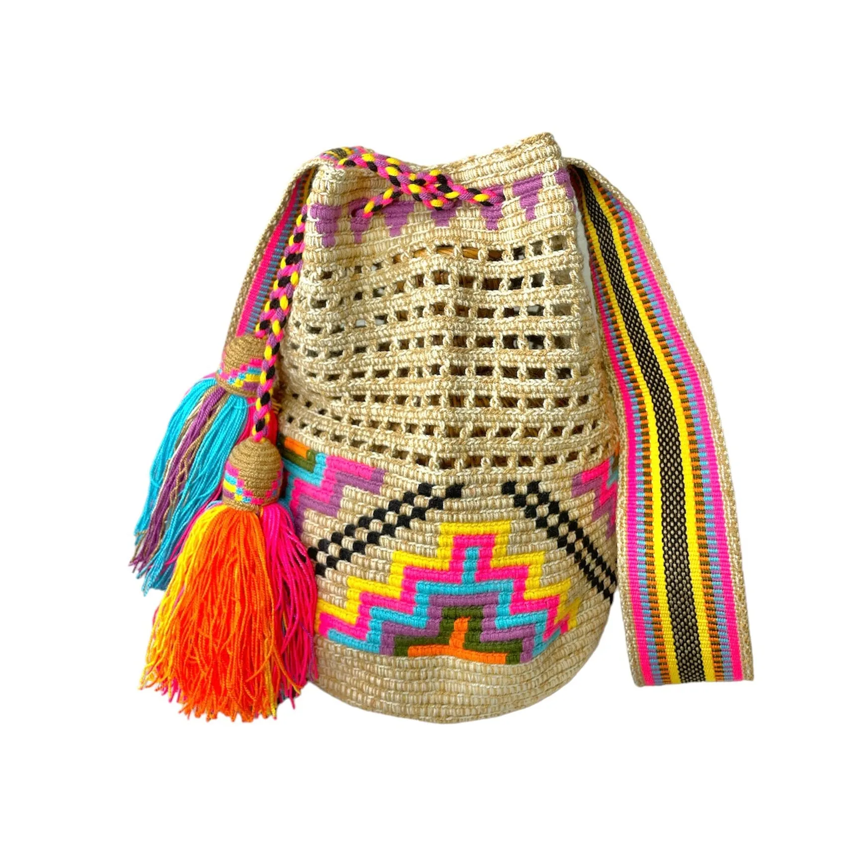 Colorful Crochet Mesh Bags | L