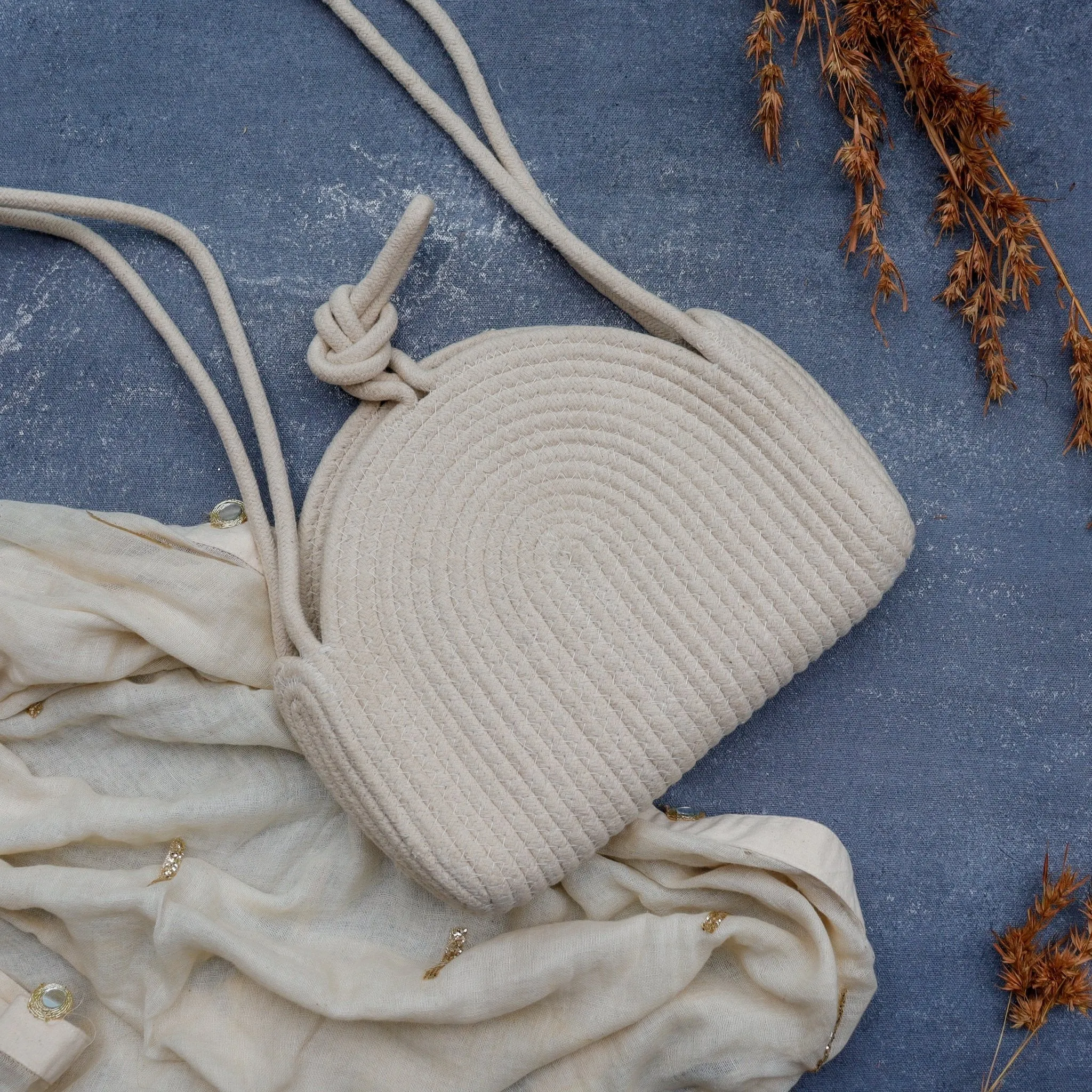 Cream Sling Bag