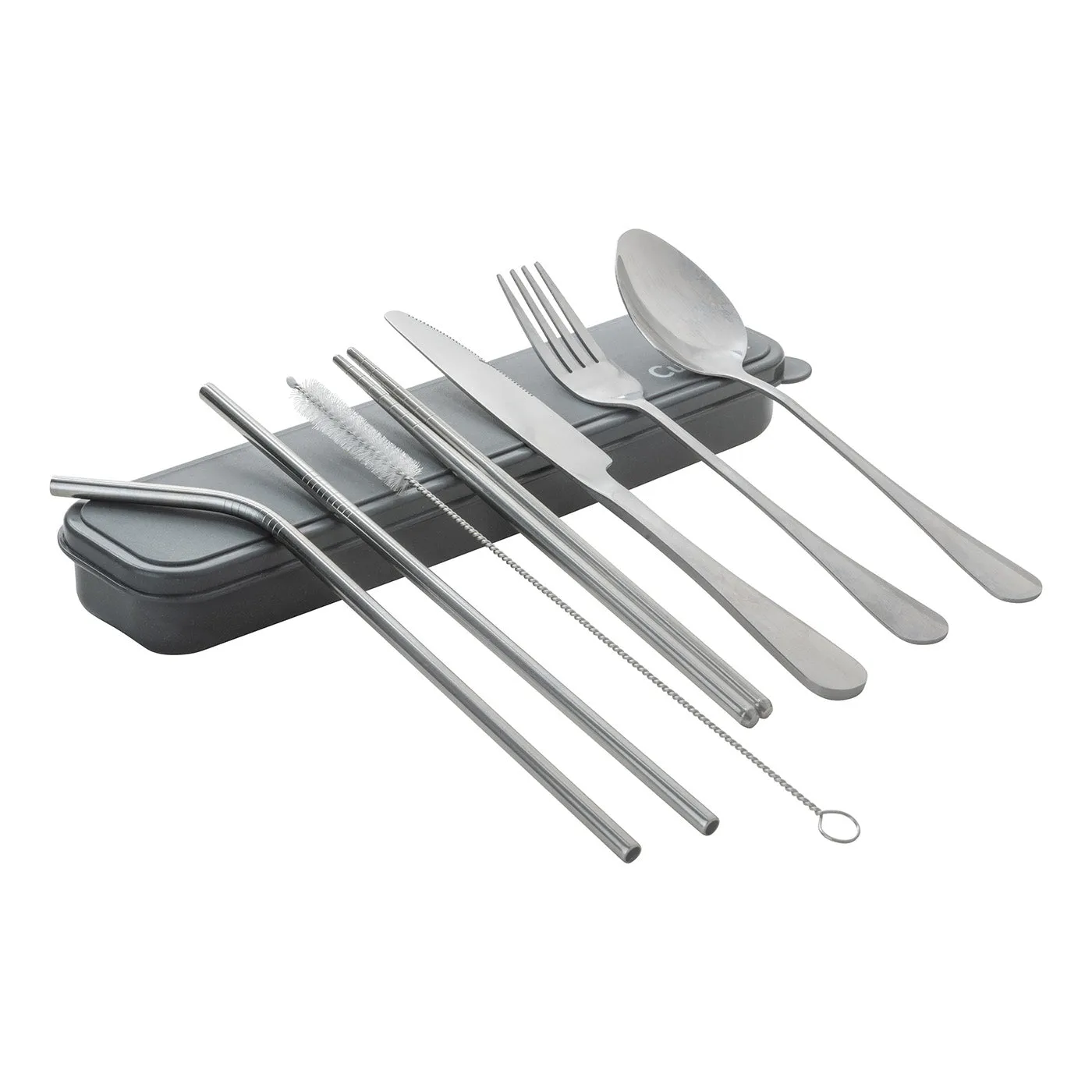 Cuisipro 8 Piece Travel Personal Cutlery Set, Gray