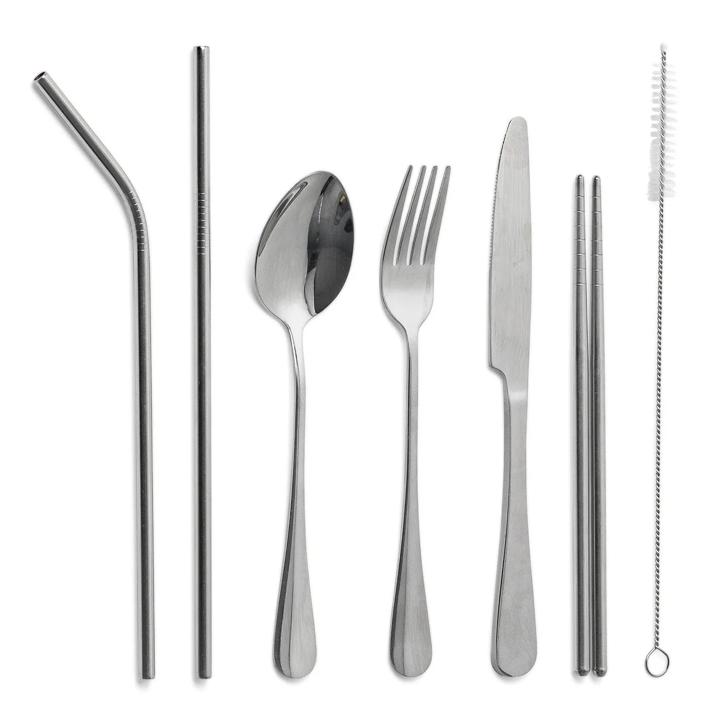 Cuisipro 8 Piece Travel Personal Cutlery Set, Gray