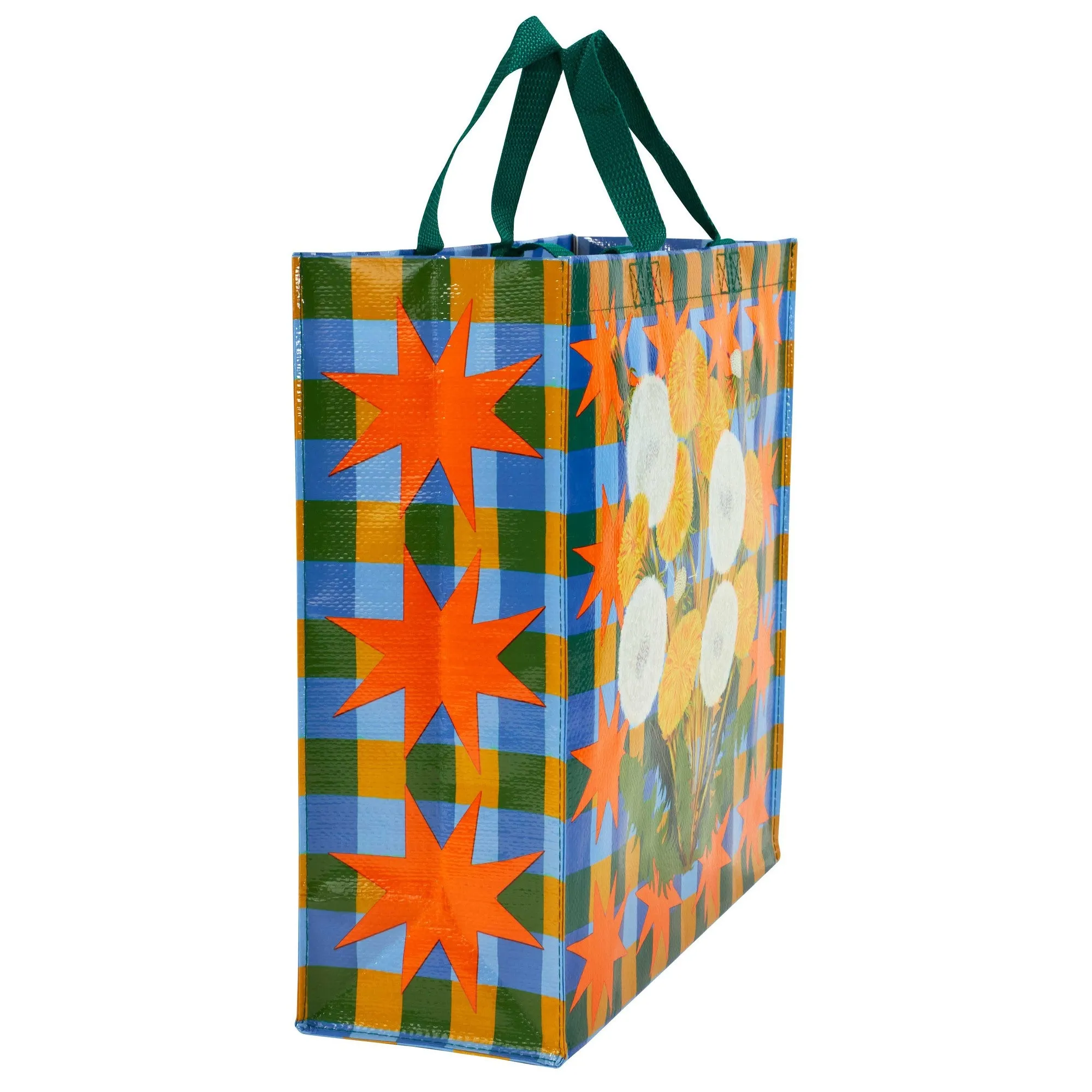 Dandelion Pop Shopper Tote Bag | Post-consumer Material Shopping Bag | 15" x 16" | BlueQ at GetBullish