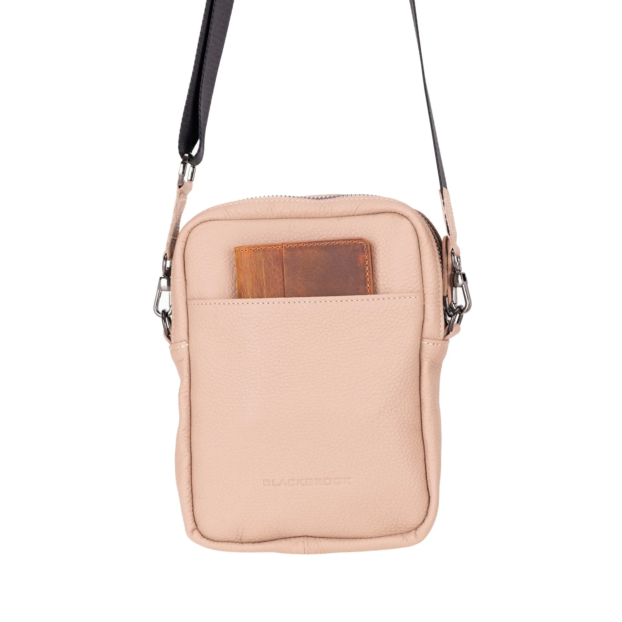 Dillon Crossbody Leather Bag, Sand