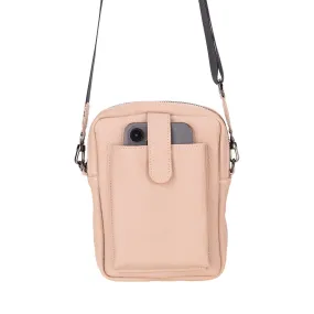 Dillon Crossbody Leather Bag, Sand