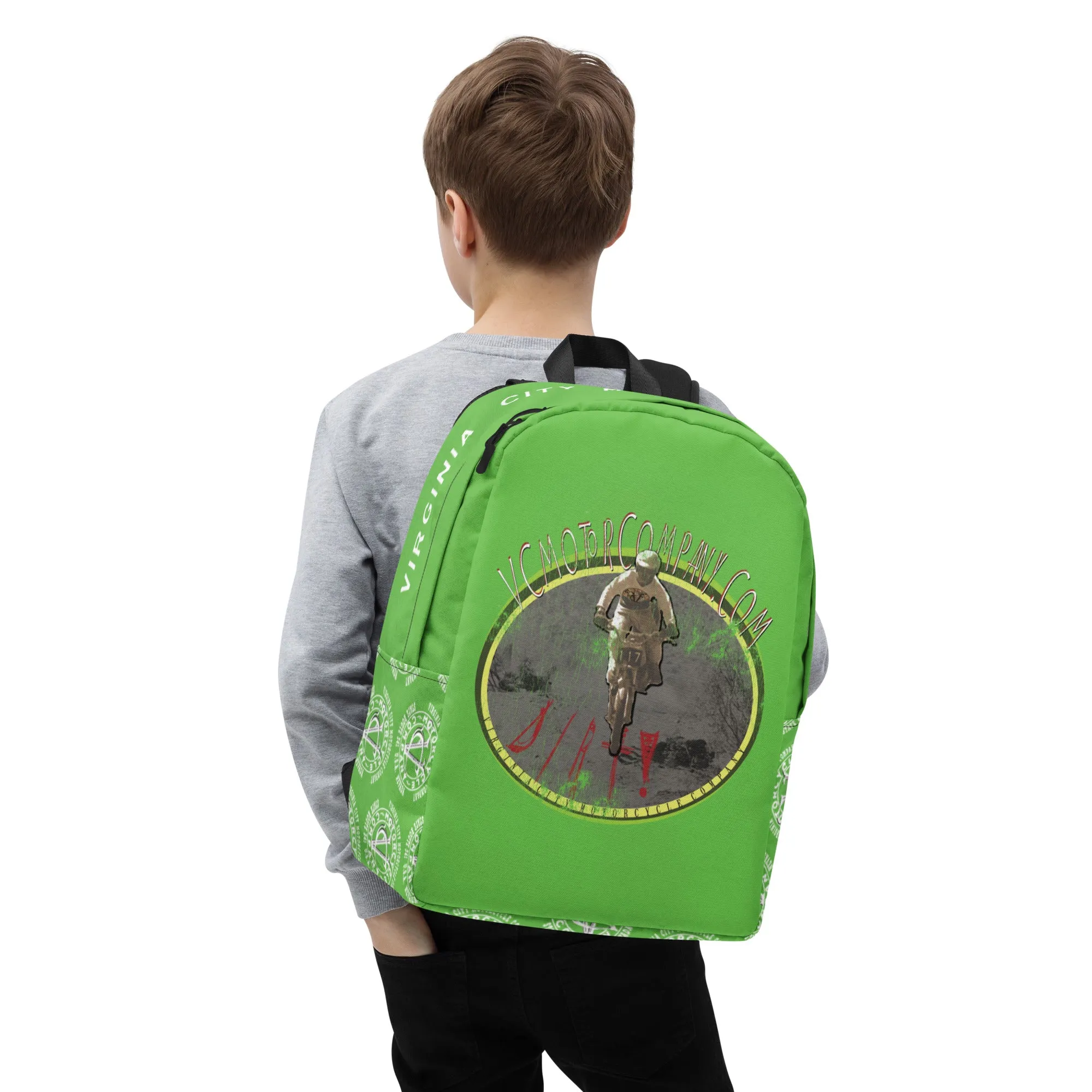 Dirt Bike Dirt! Bright Green Backpack