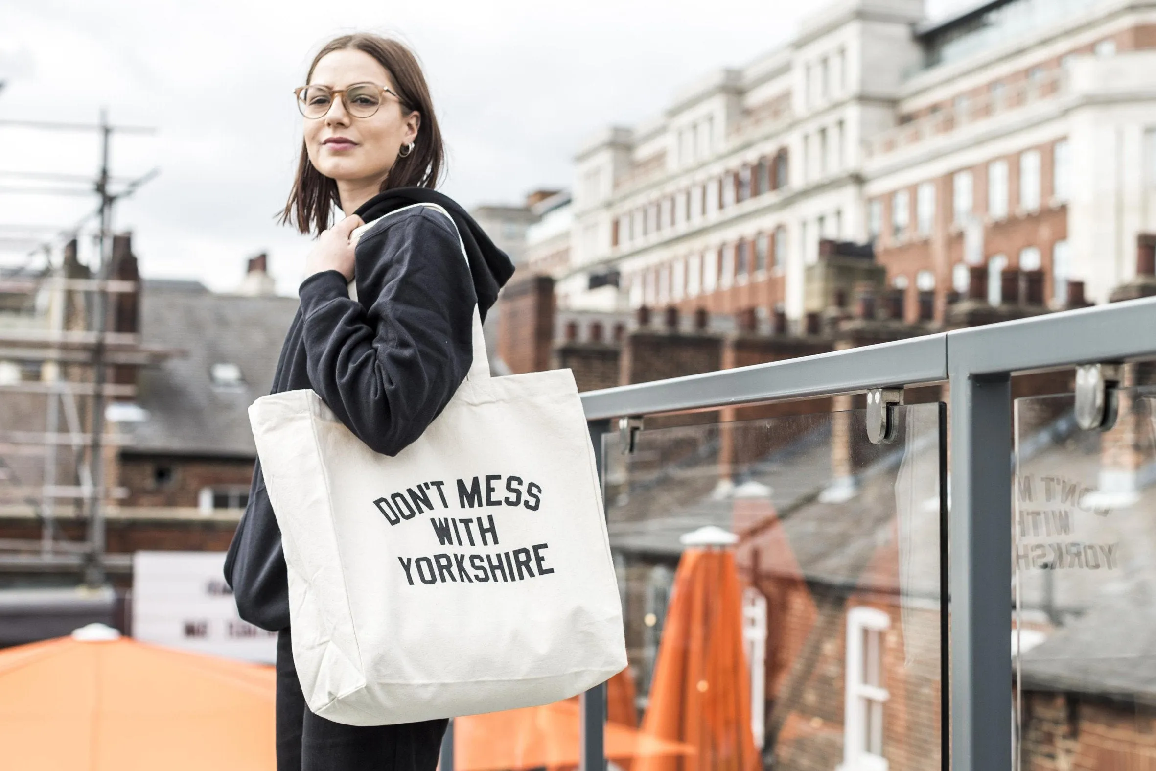 Don't Mess With Yorkshire - Rose Shopper Tote Bag - Natural