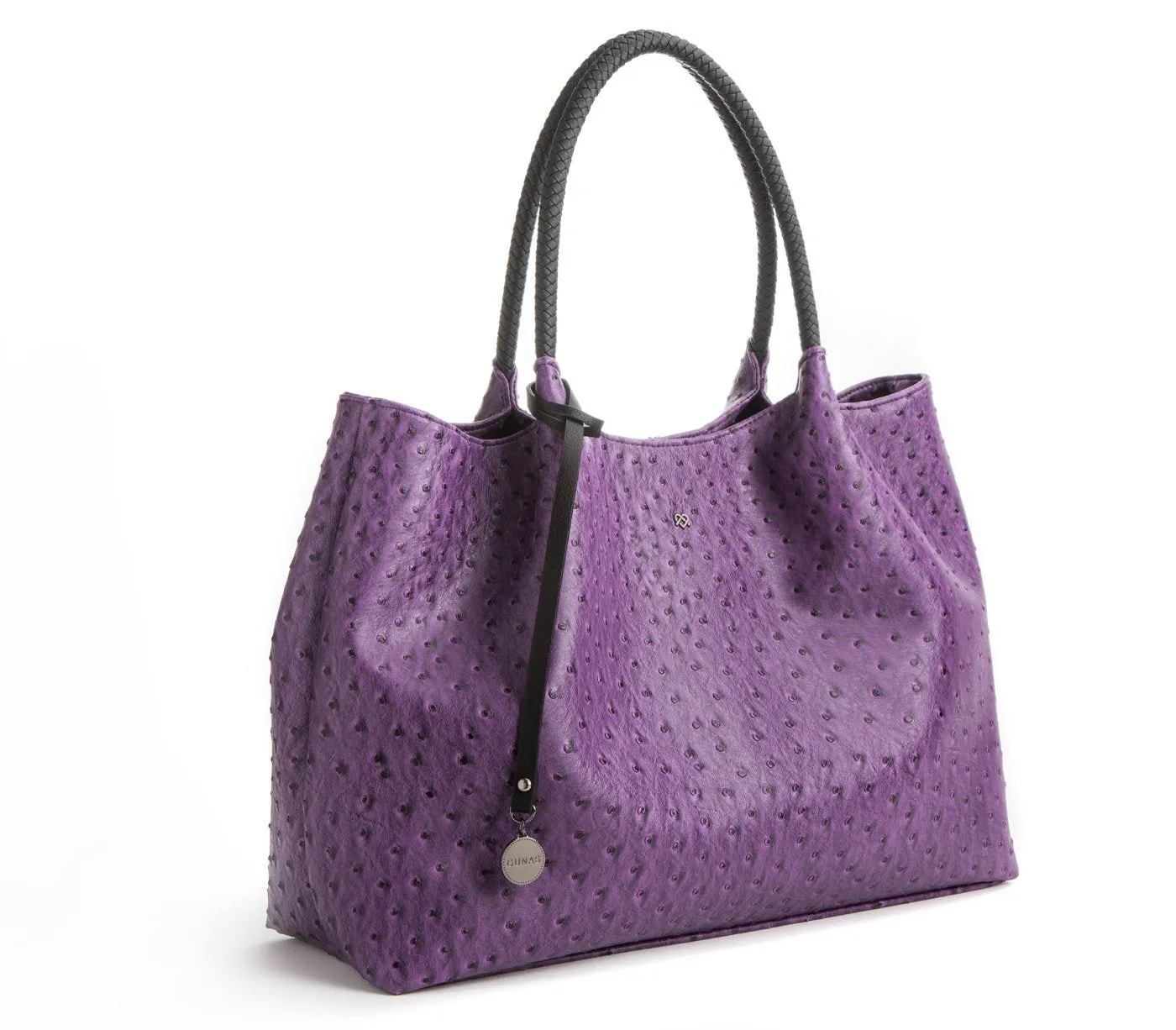 Gunas New York Vegan Leather Naomi Tote Bag Purple