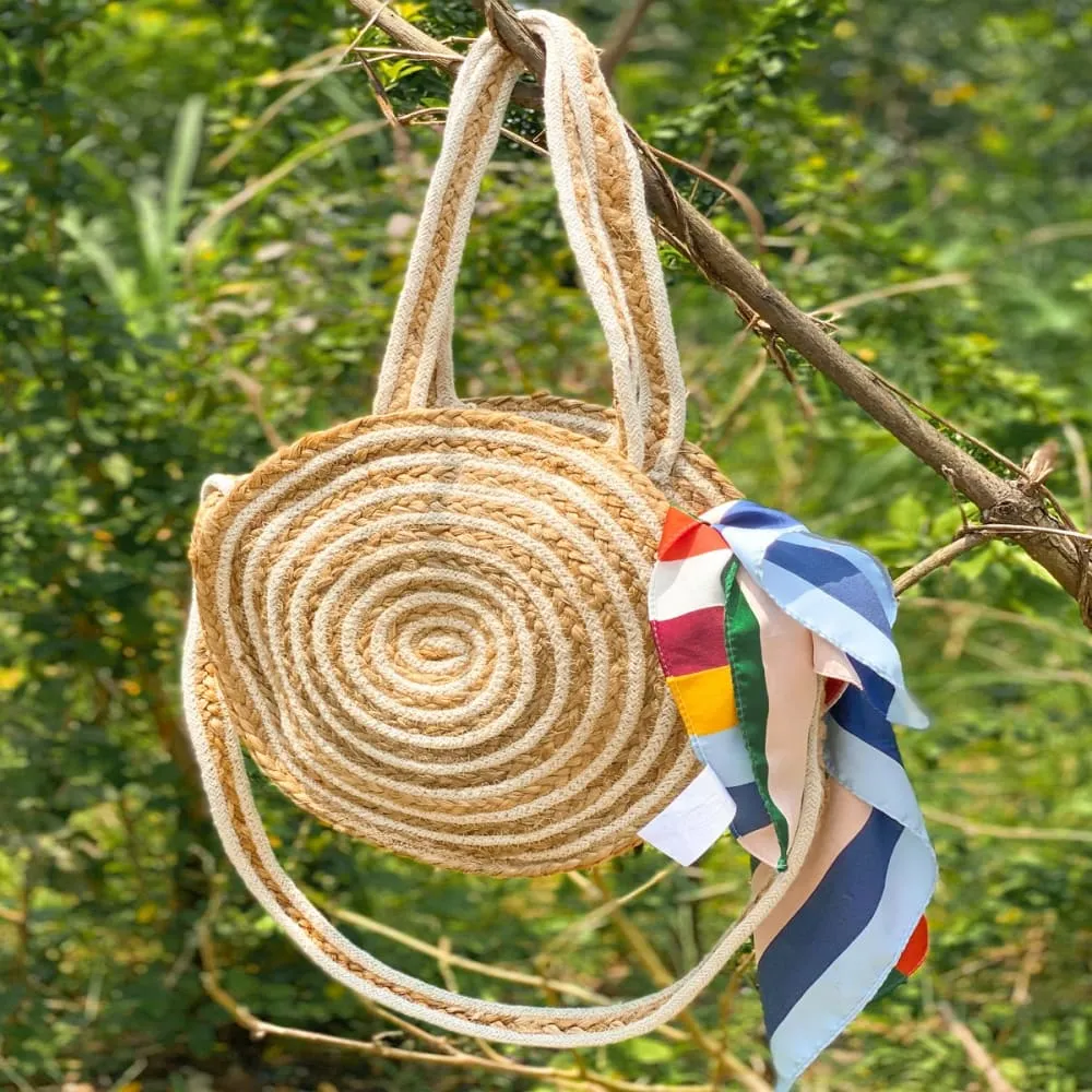 Jute Shoulder Sling Bag