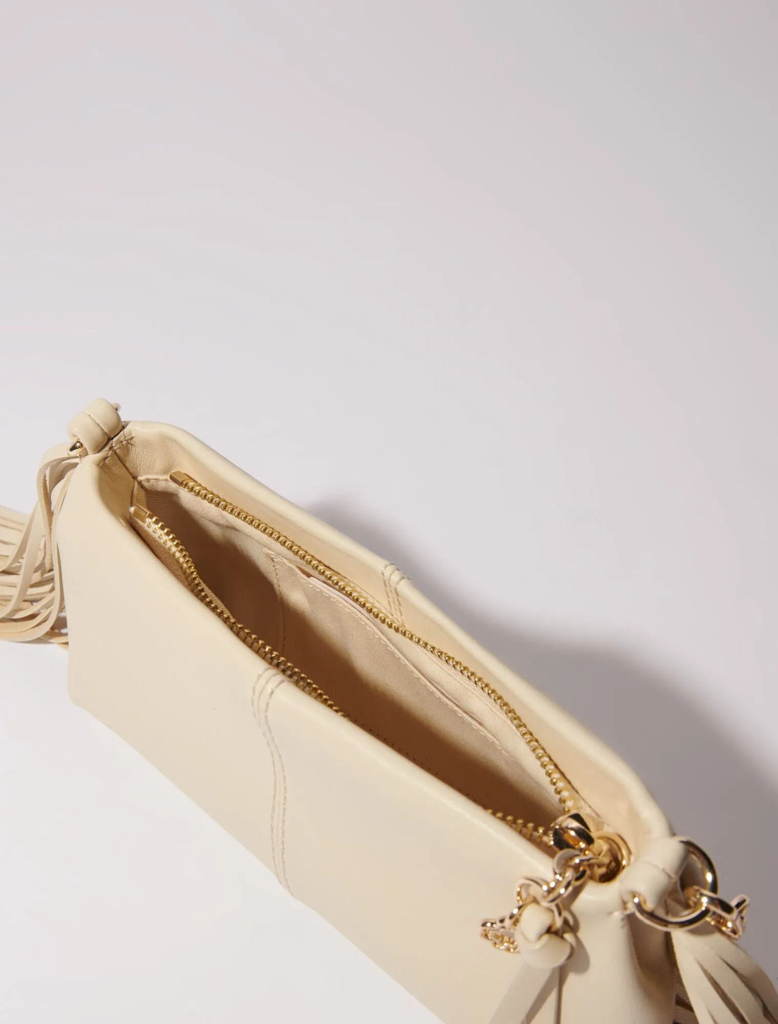 Miss M plain leather clutch bag