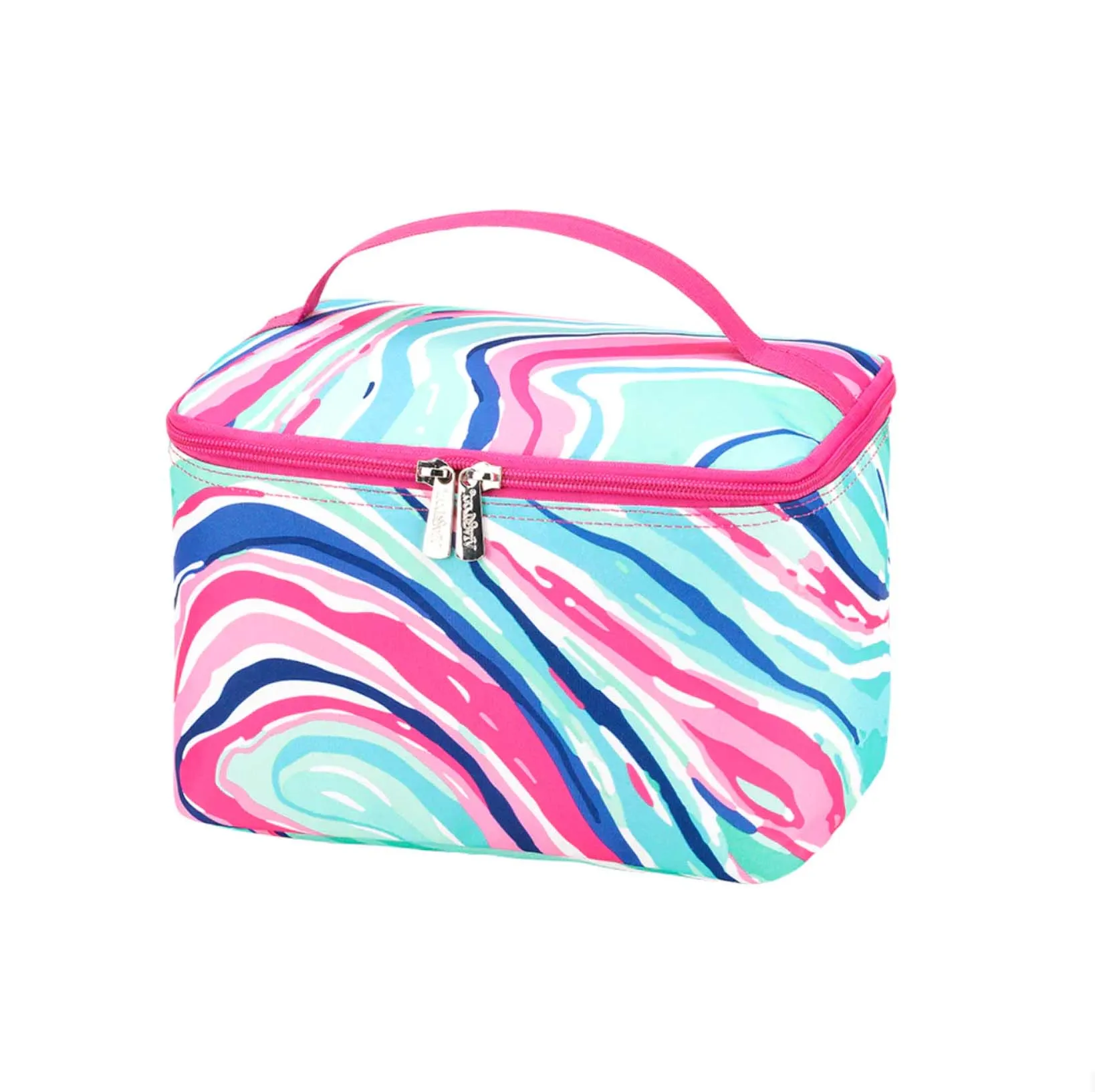 Monogrammed Colorful Soft Sided Travel Cosmetic Cases