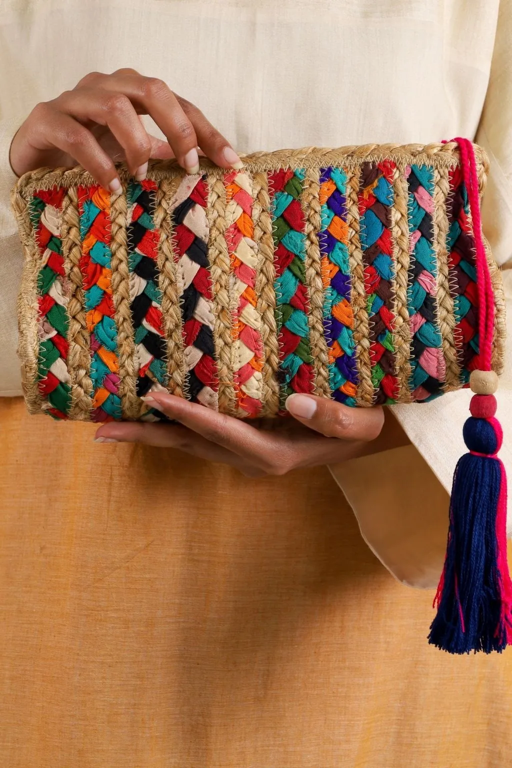 Multicolor Jute Pouch