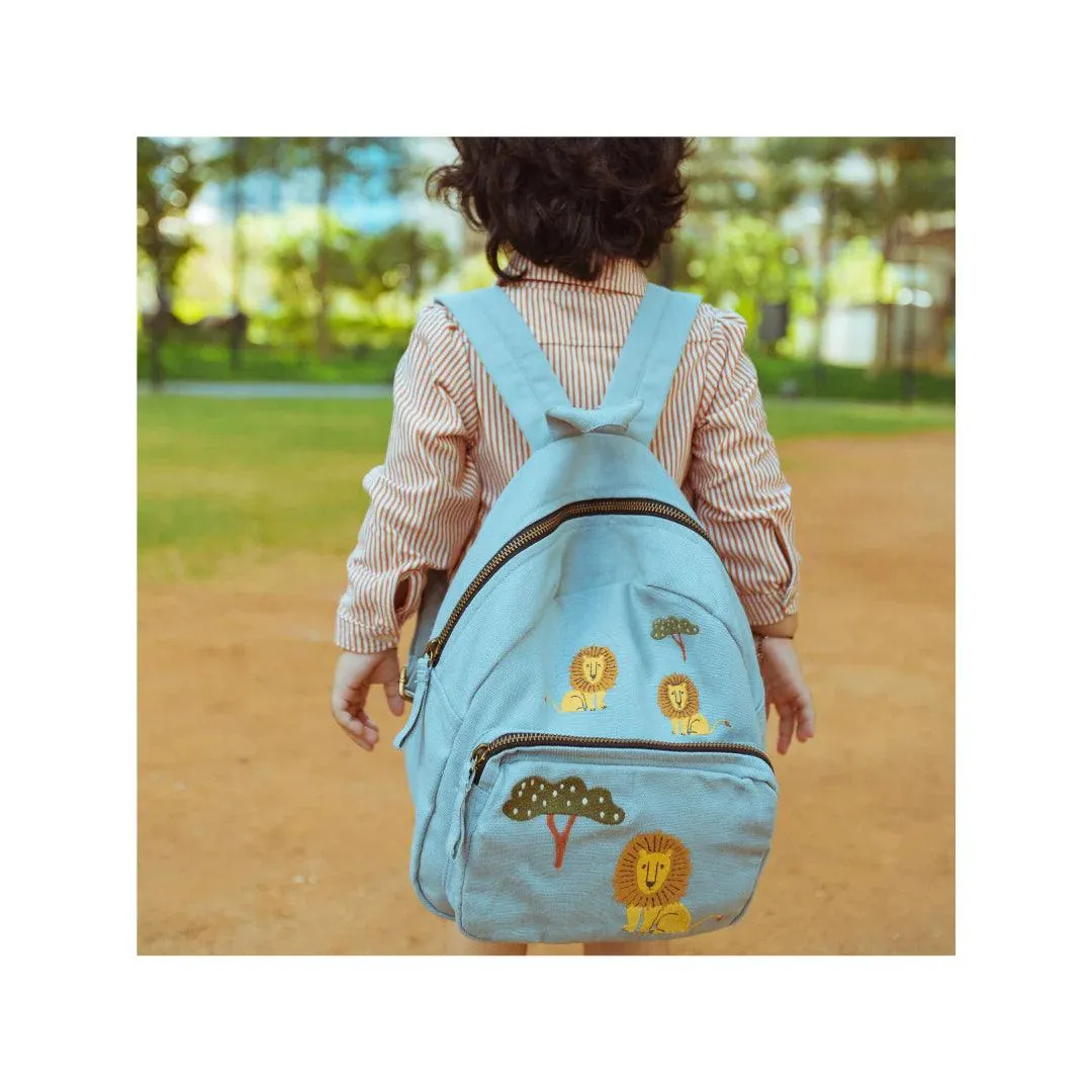 Organic Canvas Backpack | Lion - Olive