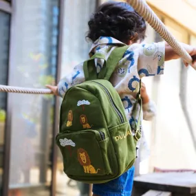 Organic Canvas Backpack | Lion - Olive