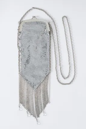 Pampilles Fringed Chainmail Preowned Shoulder Bag