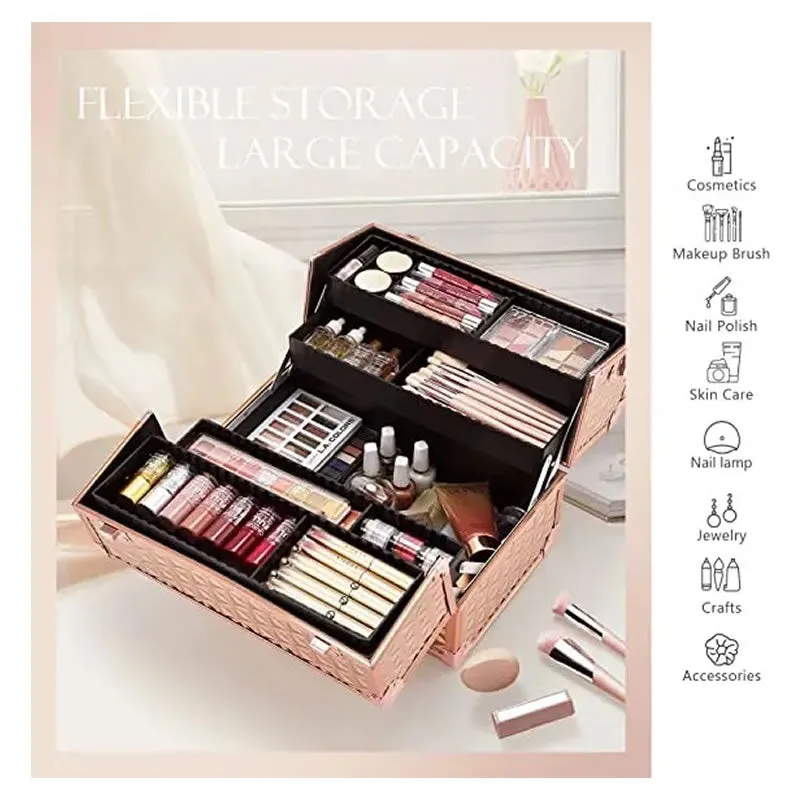 Professional Beauty Makeup Organizer Case 3626A