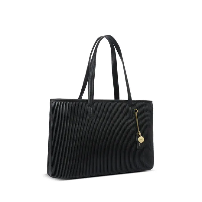 Sadie Tote | Black Pleated