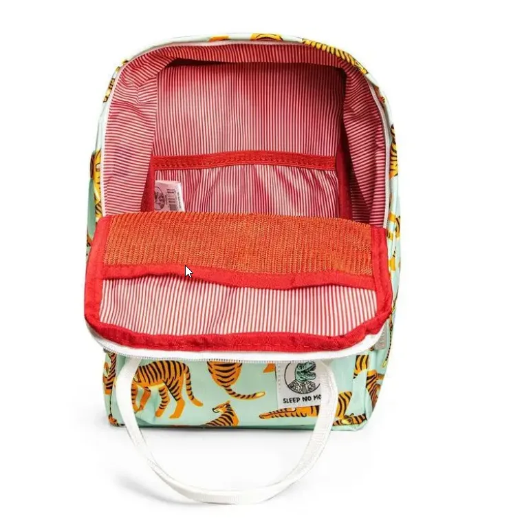 Sleep No More Preschool Backpack, Tiger Print