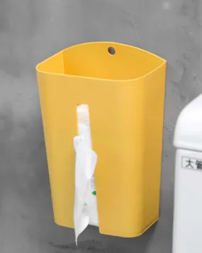 Solid Garbage Bag Holder, Yellow, Plastic