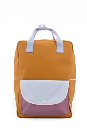 Sticky Lemon Wanderer Envelope Large Backpack, Caramel Fudge/Sky Blue/Pirate Purple