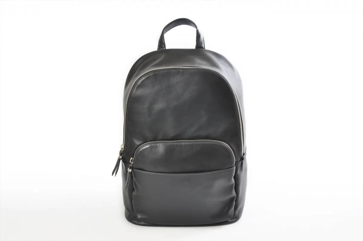 The Belluno Leather Backpack - Shark Grey Calf