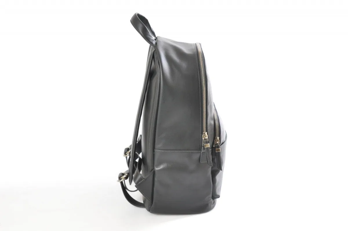 The Belluno Leather Backpack - Shark Grey Calf