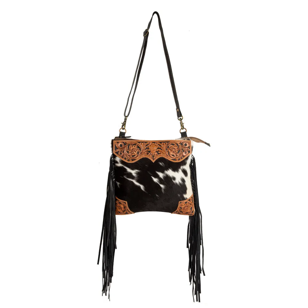 Tumbleweed Trail Fringed Hand-Tooled Bag