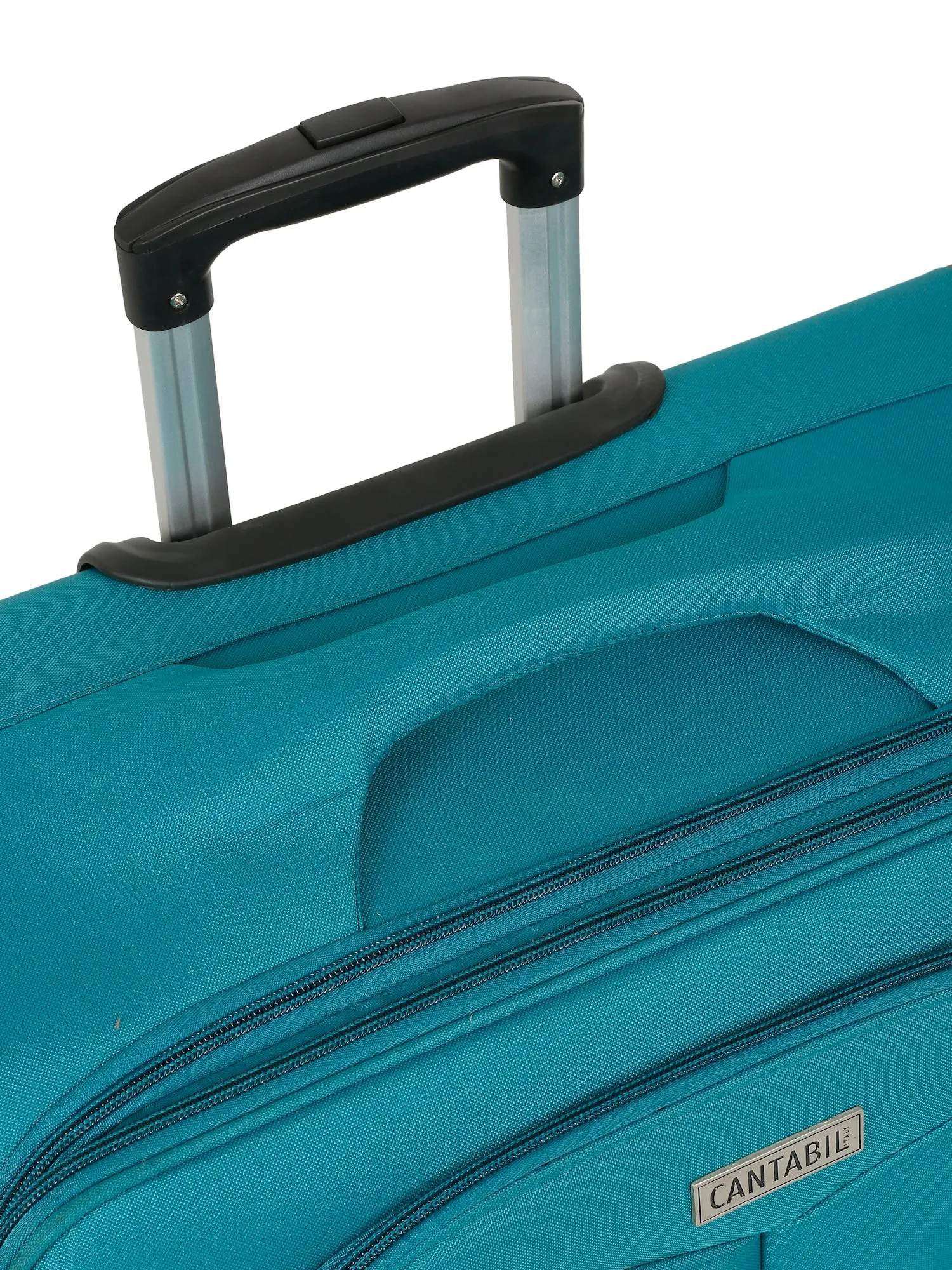 Unisex Teal Fashion Soft Luggage Trolley Bag